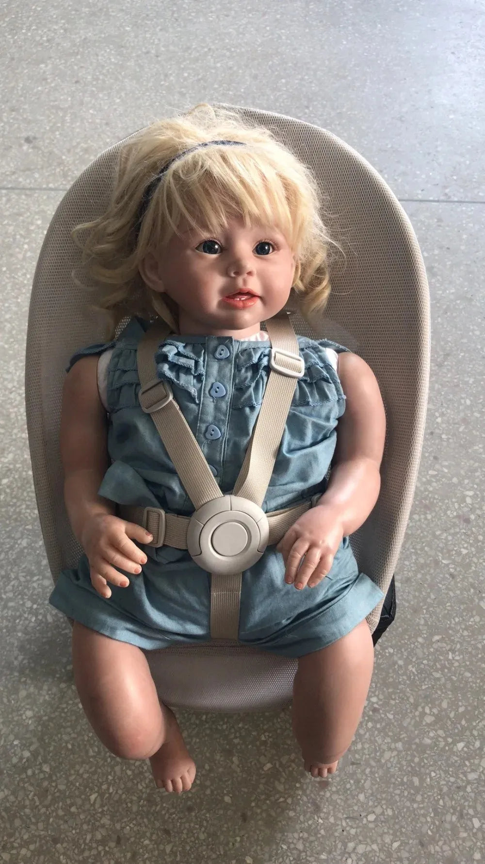 Nomi Baby Seat Harness in Beige, Adjustable Replacement Safety Straps for Compatible Newborn Set or High Chair Seating, Nylon Baby Chair Accessory