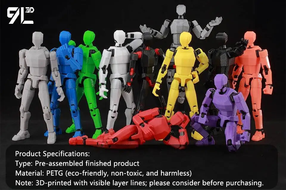 Articulated Superhero Action Figure, 3D Printed PETG Collectible with 30+ Poseable Joints, Interchangeable Parts and Accessories for Display