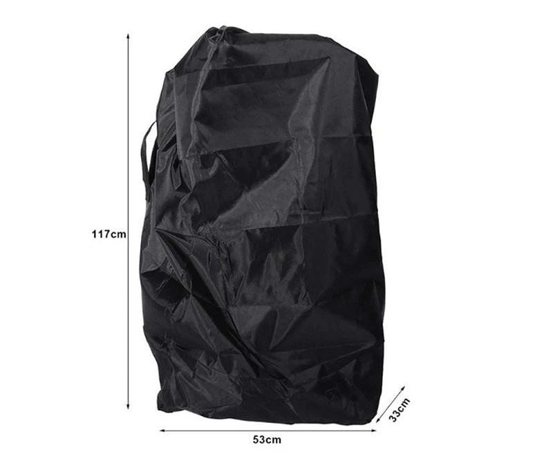 Folded Stroller Storage Bag with Drawstring Closure, Black Dust Cover in Three Sizes for Pushchair Packing, Home Storage and Family Trips