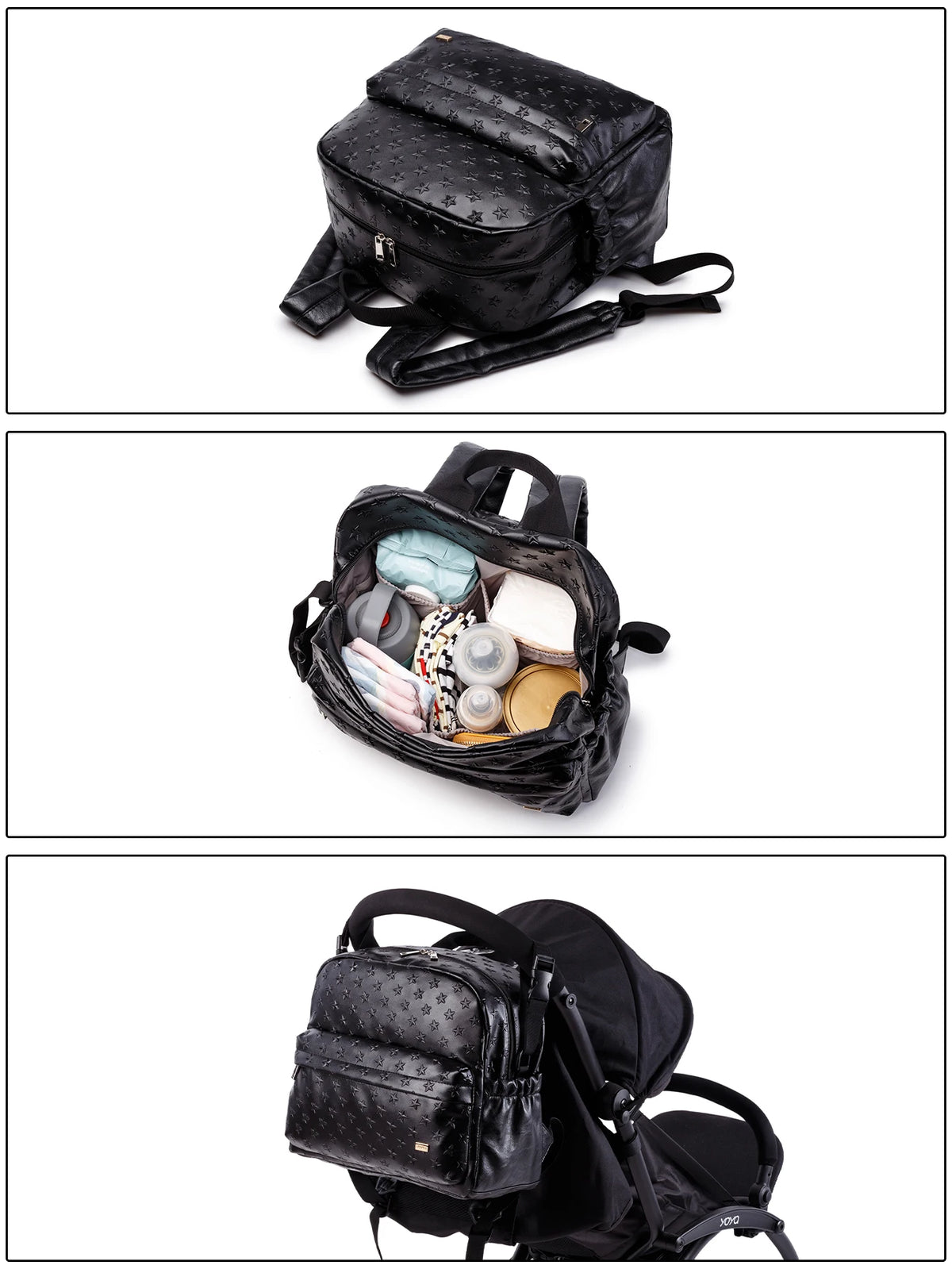 Diaper Backpack for Quick Outings, Lightweight Baby Changing Bag with Front Zip Pocket and Top Handle for Newborn Essentials