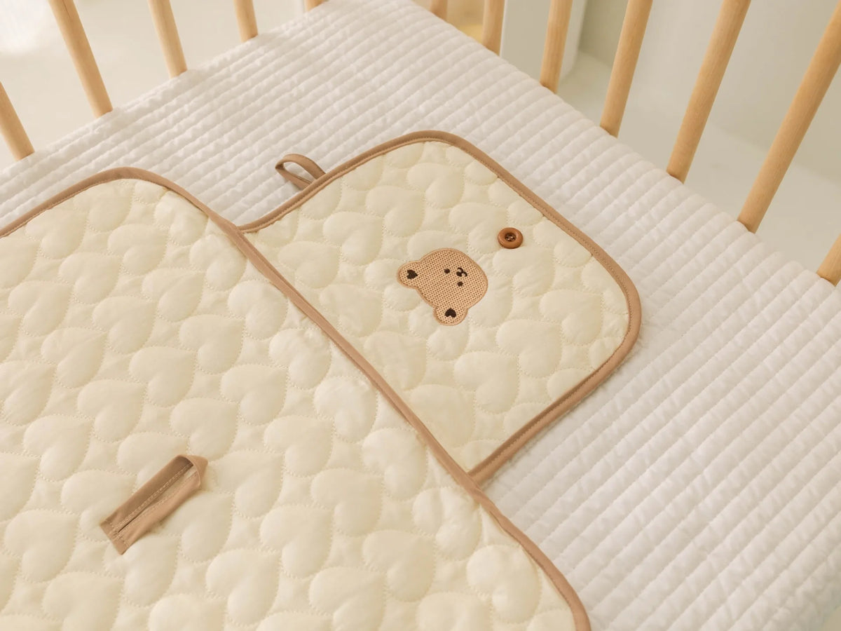 Diaper Changing Pad with Storage Pocket, PANGDUBE Foldable Waterproof Baby Changing Mat for Travel and Everyday Diaper Care in Animal Designs