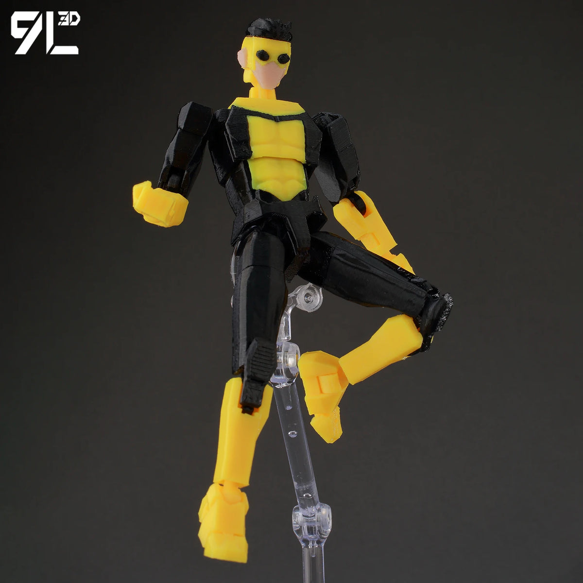 Articulated Superhero Action Figure, 3D Printed PETG Collectible with 30+ Poseable Joints, Interchangeable Parts and Accessories for Display