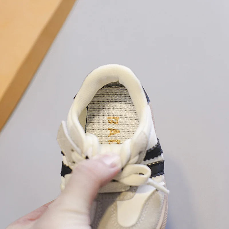 Kids' German Trainer Sneakers with Soft Soles, Anti-Slip Low-Top Casual Shoes for Boys and Girls, Spring and Fall Everyday Wear