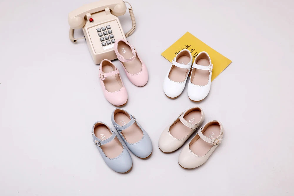 Pastel Kids Dress Shoes for Boys and Girls, Mary Jane Flats, Lace-Up Oxfords and Slip-On Styles for Weddings, Birthday Parties and Family Photos