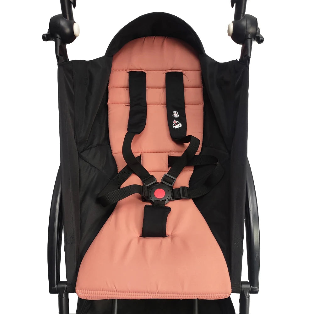 Stroller Canopy Fabric and Seat Cushion Set by COLU KID for Babyzen YOYO and YOYO2, Removable Washable Peach Skin Cloth in Five Color Options