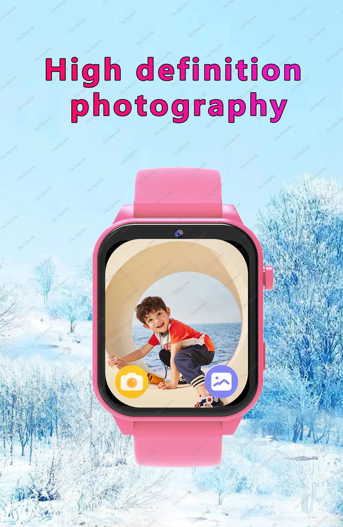 Kids Game Smartwatch HT30 with 18 Games, Camera, 1.83-Inch Screen, Step Counter, Alarm, Calculator and Flashlight in Four Color Choices
