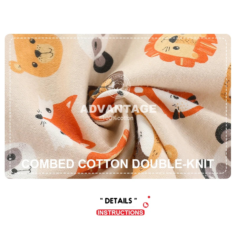 Cotton Baby Bodysuit 4-Piece Set by Kiddiezoom, Short Sleeve Infant Outfits with Envelope Shoulders, Snap Bottoms and Mixed Designs, 3M-12M