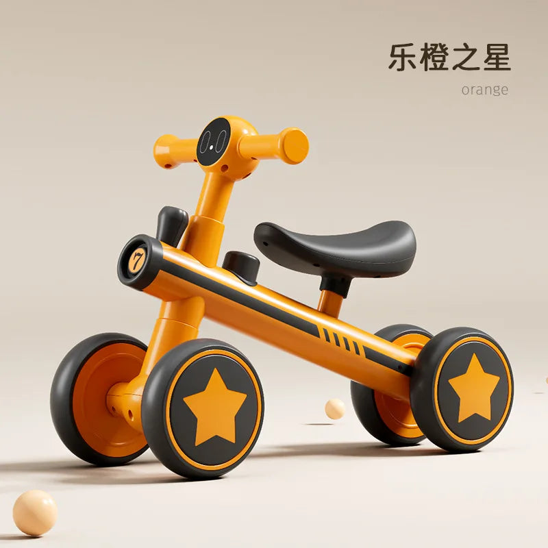 Lightweight Toddler Balance Bike for Ages 1ā3, Ivory or Orange Kids Riding Toy for Supervised Playtime and First Birthday Gift Ideas