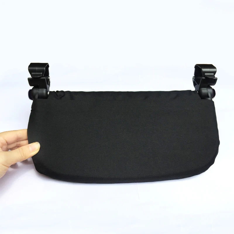 Stroller Footrest and Armrest Accessory Options, 16 cm or 21 cm Oxford Cloth Footboard with Optional Bumper Bar for Compatible Pushchair Frames