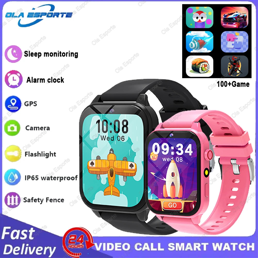 Kids Game Smartwatch HT30 with 18 Games, Camera, 1.83-Inch Screen, Step Counter, Alarm, Calculator and Flashlight in Four Color Choices