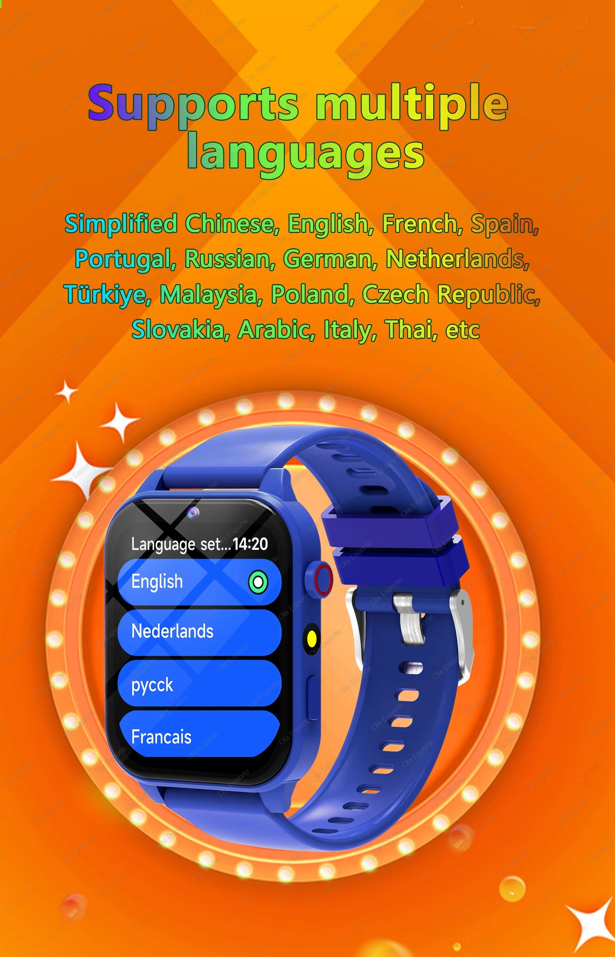 Kids Game Smartwatch HT30 with 18 Games, Camera, 1.83-Inch Screen, Step Counter, Alarm, Calculator and Flashlight in Four Color Choices
