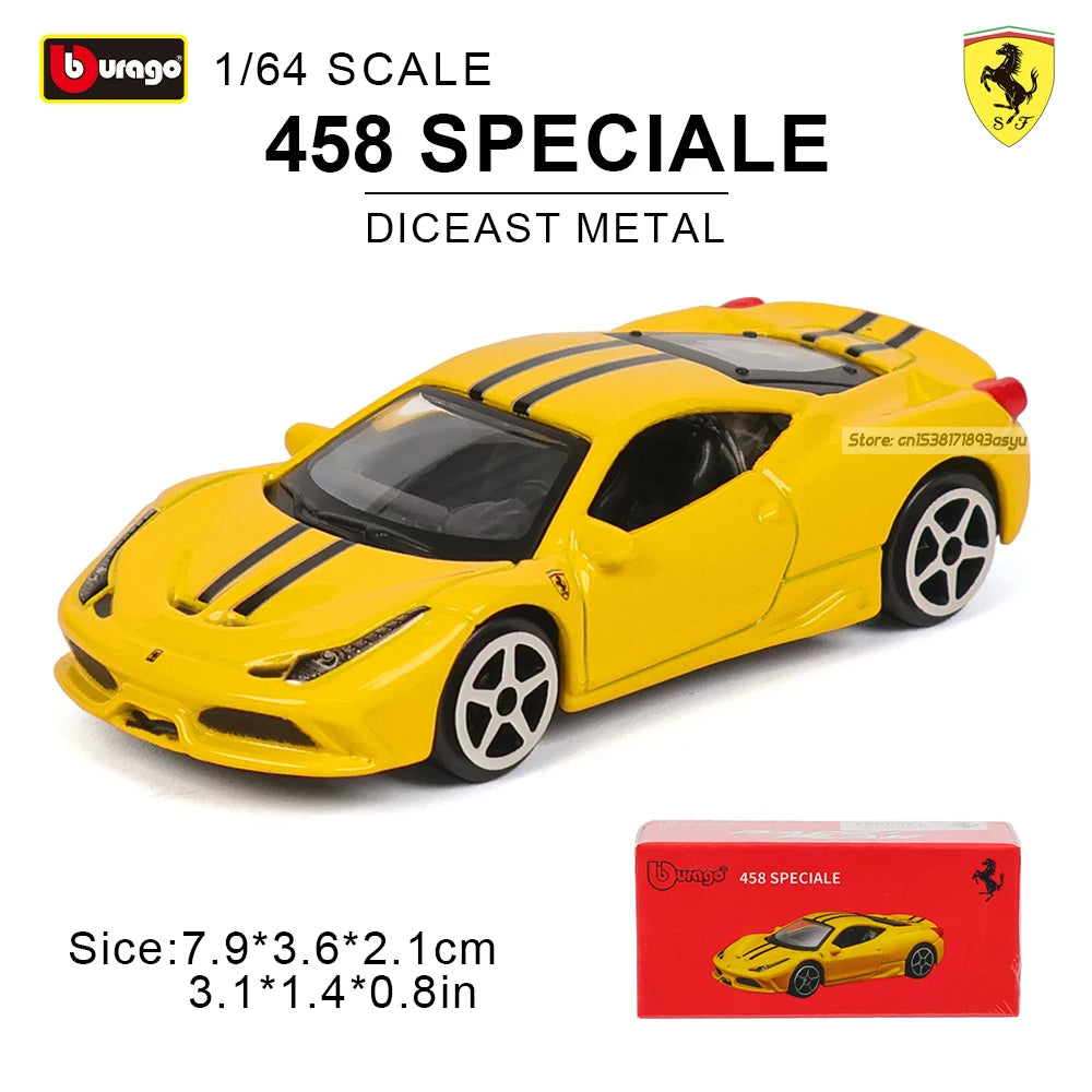Bburago Ferrari Model Car, 1:64 Scale Diecast Metal Collectible with Daytona SP3, 488 GTB, F50 and More Sports Car Options for Display and Gifts