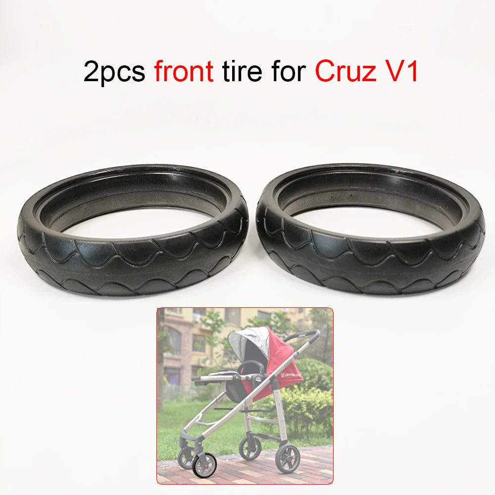 UPPAbaby Cruz Replacement Tire Covers for V1 and V2 Strollers, PU Tubeless Front or Rear Tire Rings for Model-Matched Wheel Repair and Maintenance