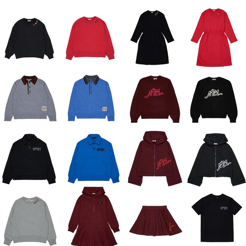 Kids Graphic Sweatshirts and Sweater Dress Options, Long Sleeve Tops, Knit Sweaters and Skirts for Boys and Girls Casual Outfits, Sizes 2T–12