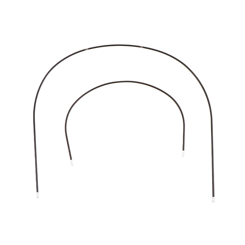 Stroller Support Bracket Set, 2-Piece Black Metal Curved Rods with Light-Colored End Tips for Compatible Baby Carriages and Prams