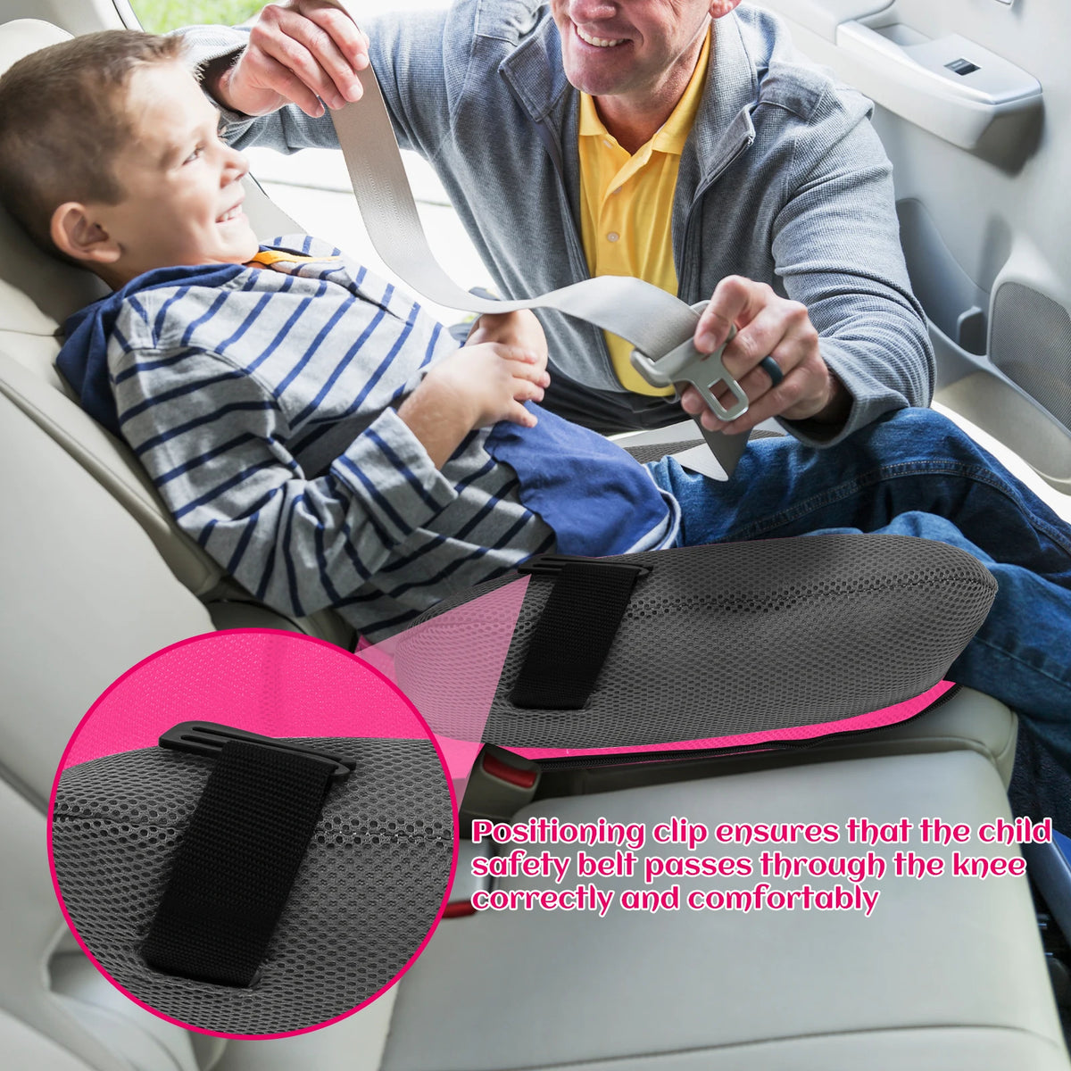 Portable Inflatable Kids Chair Cushion with PVC and Mesh Construction, Black Red or Blue Travel Seat Pad for Supervised Non-Vehicle Seating
