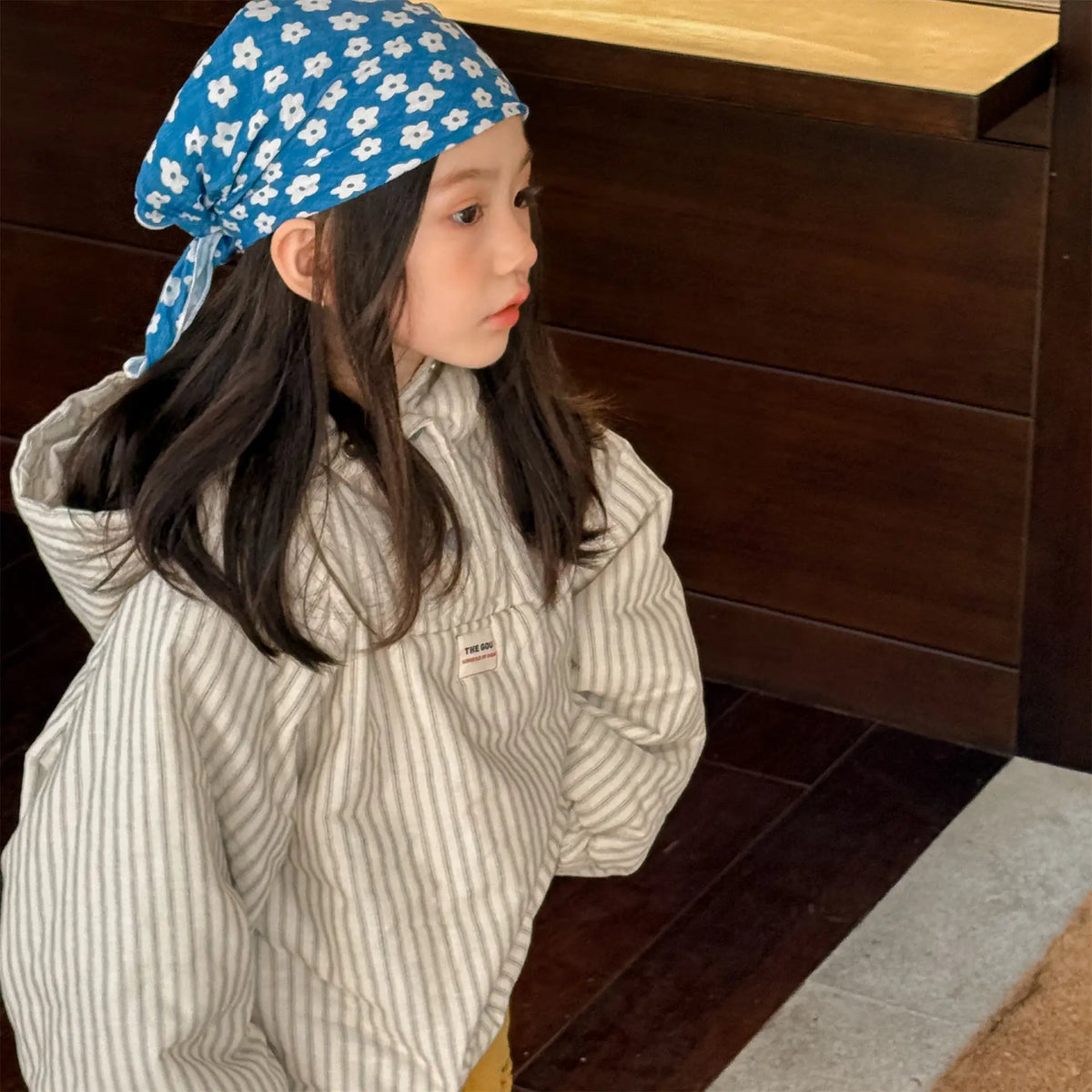 Toddler Hooded Winter Jacket with Fleece Lining and Snap Placket, Cotton-Padded Coat in Striped or Yellow Styles for Boys and Girls, Sizes 12M–6T