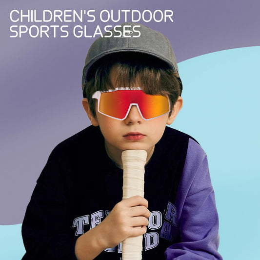 Kids Polarized Sports Sunglasses by Kapvoe, UV400 Shield Eyewear with TR-90 Frame for Boys and Girls Cycling, Running and Outdoor Outings