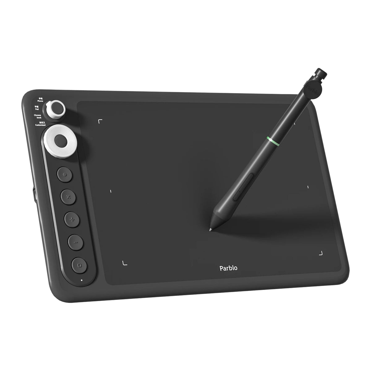 Digital Drawing Tablet Parblo Intangbo X7, 7.2 x 4.5 Inch Pen Tablet with Battery-Free S01 Stylus and 8192 Pressure Levels for Android