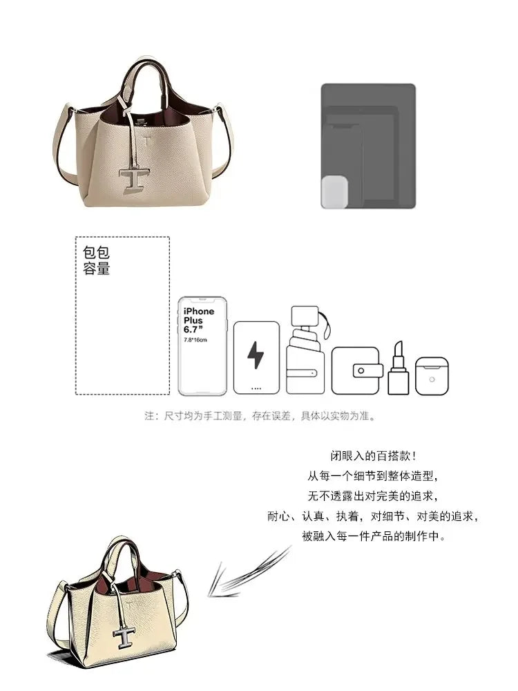 Diaper Tote Bag with Leather-Look Finish, Top Handles and Long Shoulder Strap, Vintage-Style Baby Essentials Handbag for Moms and Everyday Outings