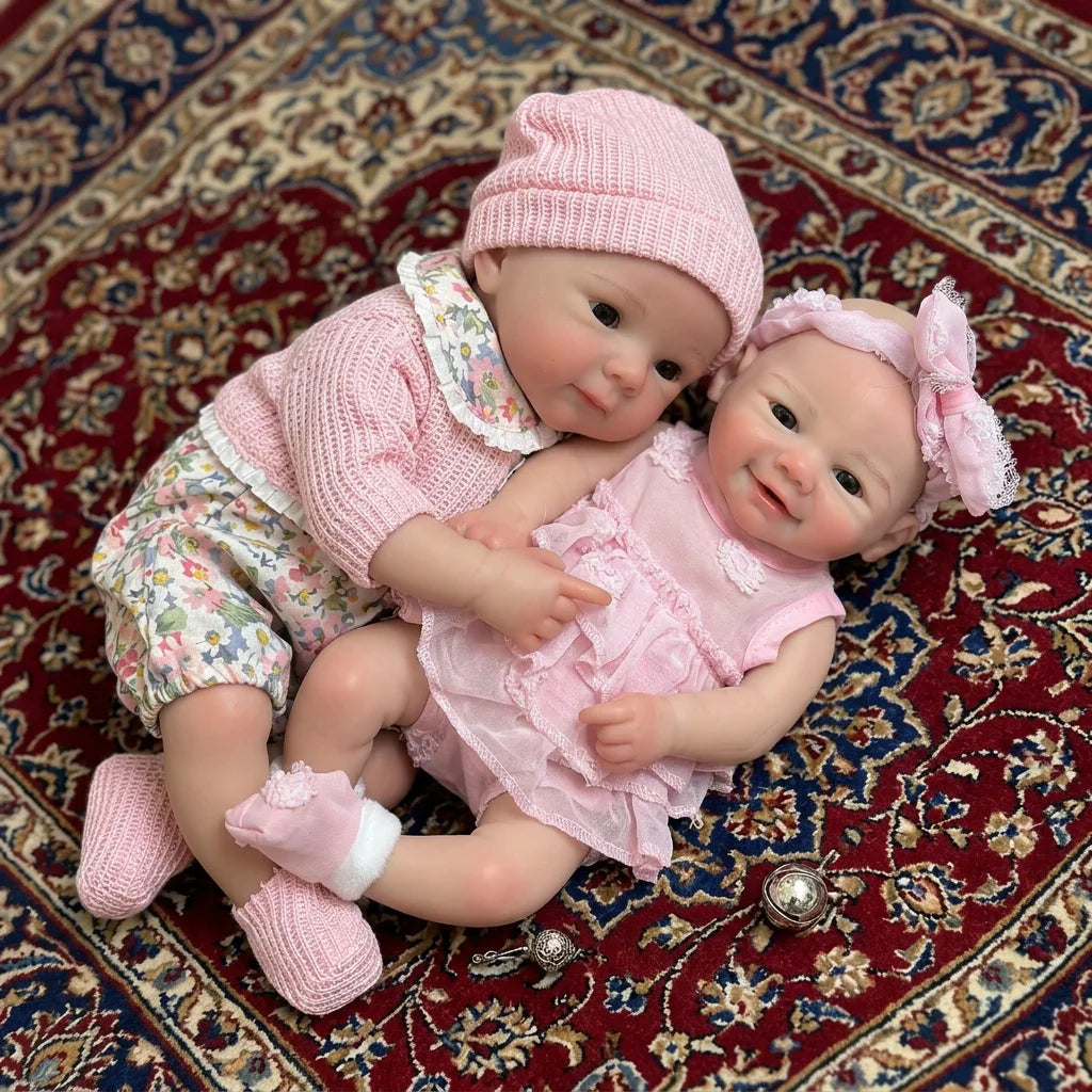 Handmade Reborn Baby Doll, 13-Inch Pascale Full Body Soft Silicone Girl with Hand-Painted Details and Open-Mouth Design for Gentle Collecting