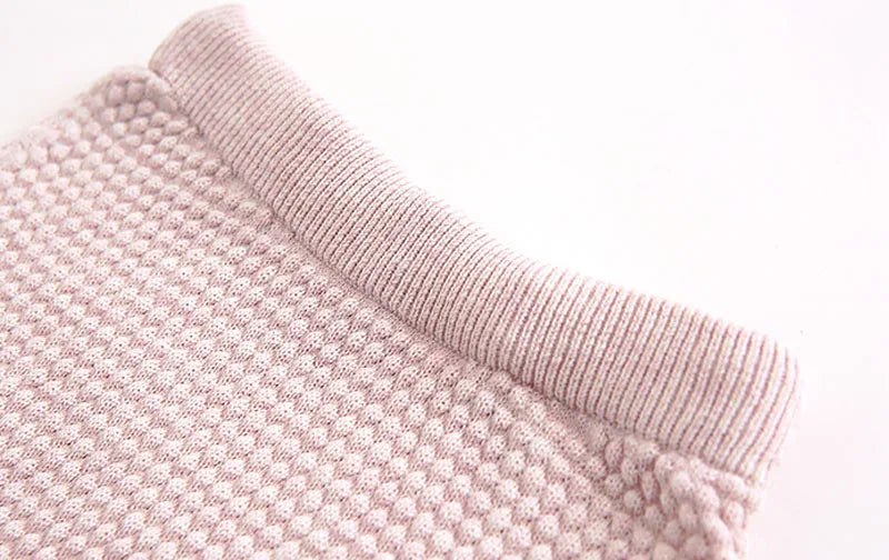 Baby Cotton Knit Sweater Set with Side Buttons and Matching Pants, Textured Two-Piece Outfit for Boys and Girls, Newborn to Toddler Sizes