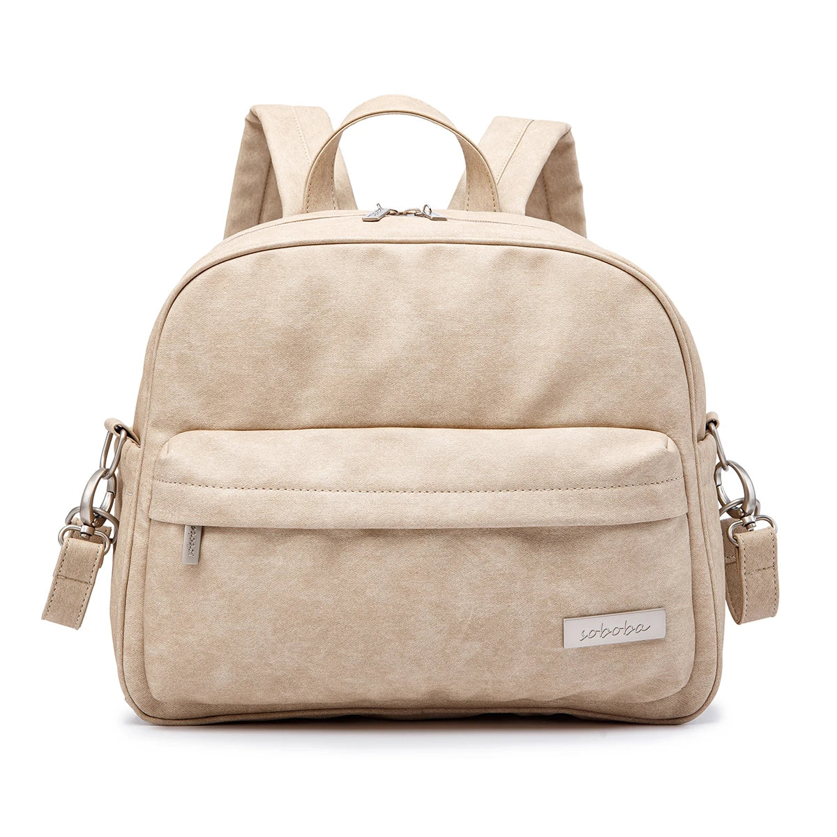 Diaper Backpack for Quick Outings, Lightweight Baby Changing Bag with Front Zip Pocket and Top Handle for Newborn Essentials