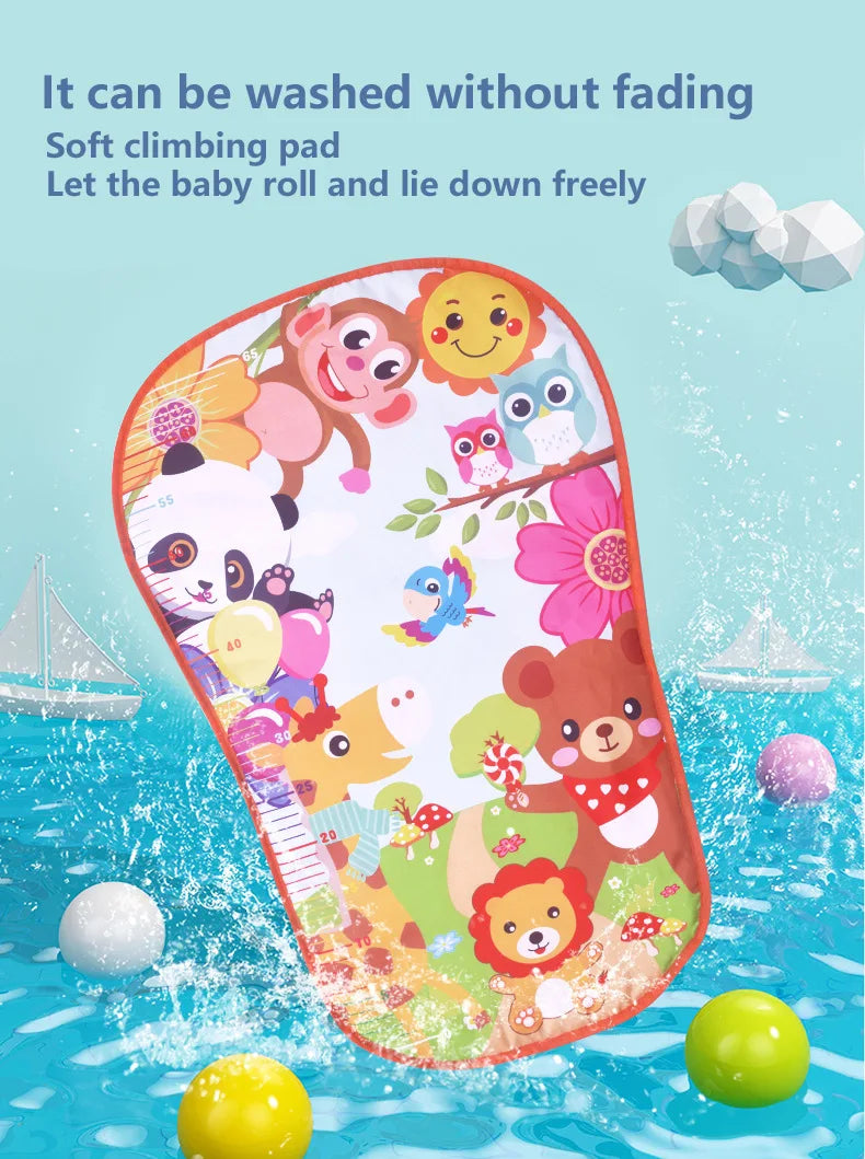 Baby Kick Piano Play Mat with Hanging Animal Toys and Illustrated Activity Surface, Multiple Model Designs for Supervised Tummy Time and Reaching