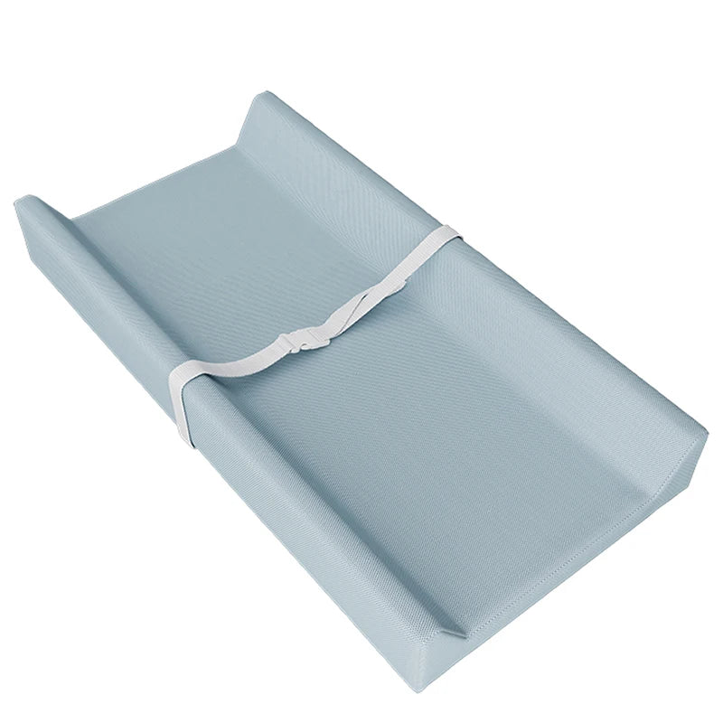 Diaper Changing Pad with Printed or Solid Color Designs, Contoured Sides and Buckle Strap, Wipeable Baby Mat for Dresser and Changing Table Care