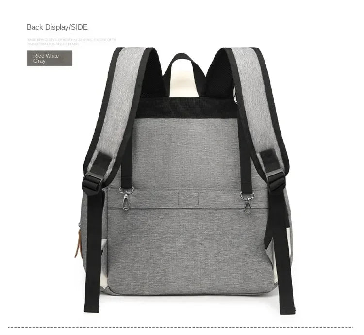 Flap-Top Diaper Backpack with Front Storage Pockets, Two Stroller Hooks and 53 x 34 cm Changing Mat for Baby Essentials and Everyday Parent Outings