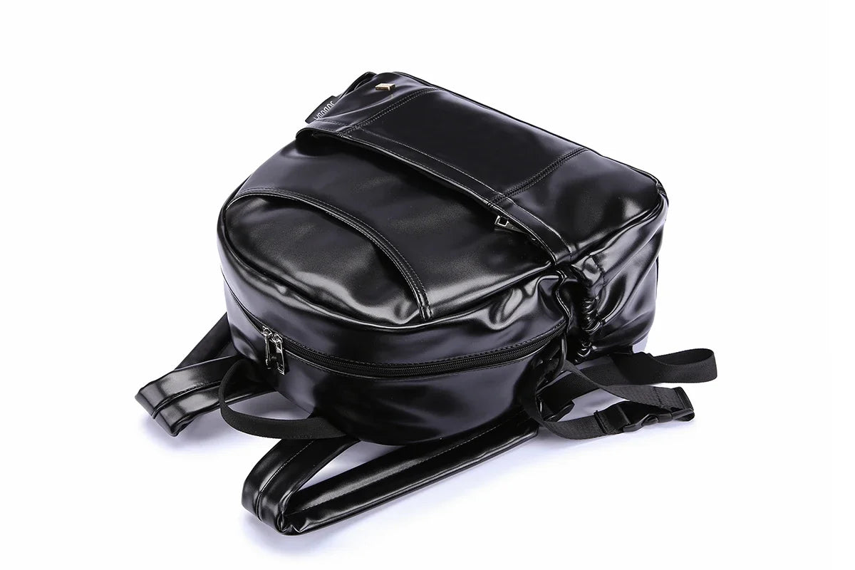 PU Diaper Bag Backpack with Zippered Storage and Front Pockets, 34 x 14 x 32 cm Baby Essentials Organizer for Parents and Everyday Outings