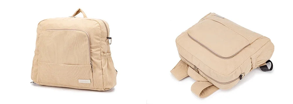 Corduroy Diaper Backpack by Soboba, Large Capacity Baby Changing Bag with Interior Pockets, Front Zip Storage and Side Pockets for Daily Outings