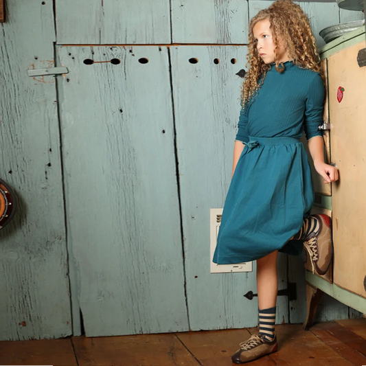 Teal and Lavender Sibling Outfits, 100% Cotton Baby Rompers, Girls Dresses and Skirts, Boys Tops and Overalls for Family Photos