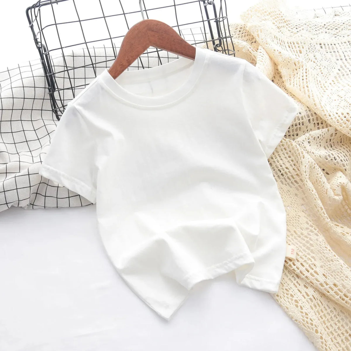 Kids Solid Color Cotton T-Shirt, 180gsm Short Sleeve Crewneck Basic Tee for Boys and Girls in 18 Colors for Summer and Everyday Casual Outfits