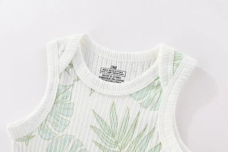 Cotton Baby Bodysuit Set of 5, Short Sleeve and Sleeveless Infant Clothing Styles with Solid Colors and Prints for Boys and Girls, 3M-12M