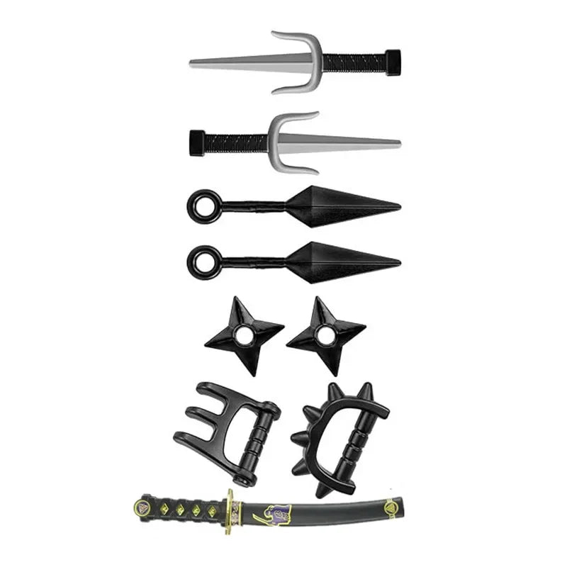 Samurai Ninja Costume for Kids with Hooded Warrior Styling and Toy Accessory Options for Halloween Parties, Cosplay and School Performances