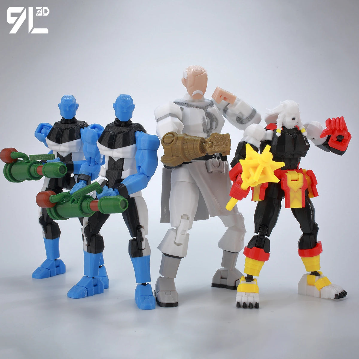 Articulated Superhero Action Figure, 3D Printed PETG Collectible with 30+ Poseable Joints, Interchangeable Parts and Accessories for Display