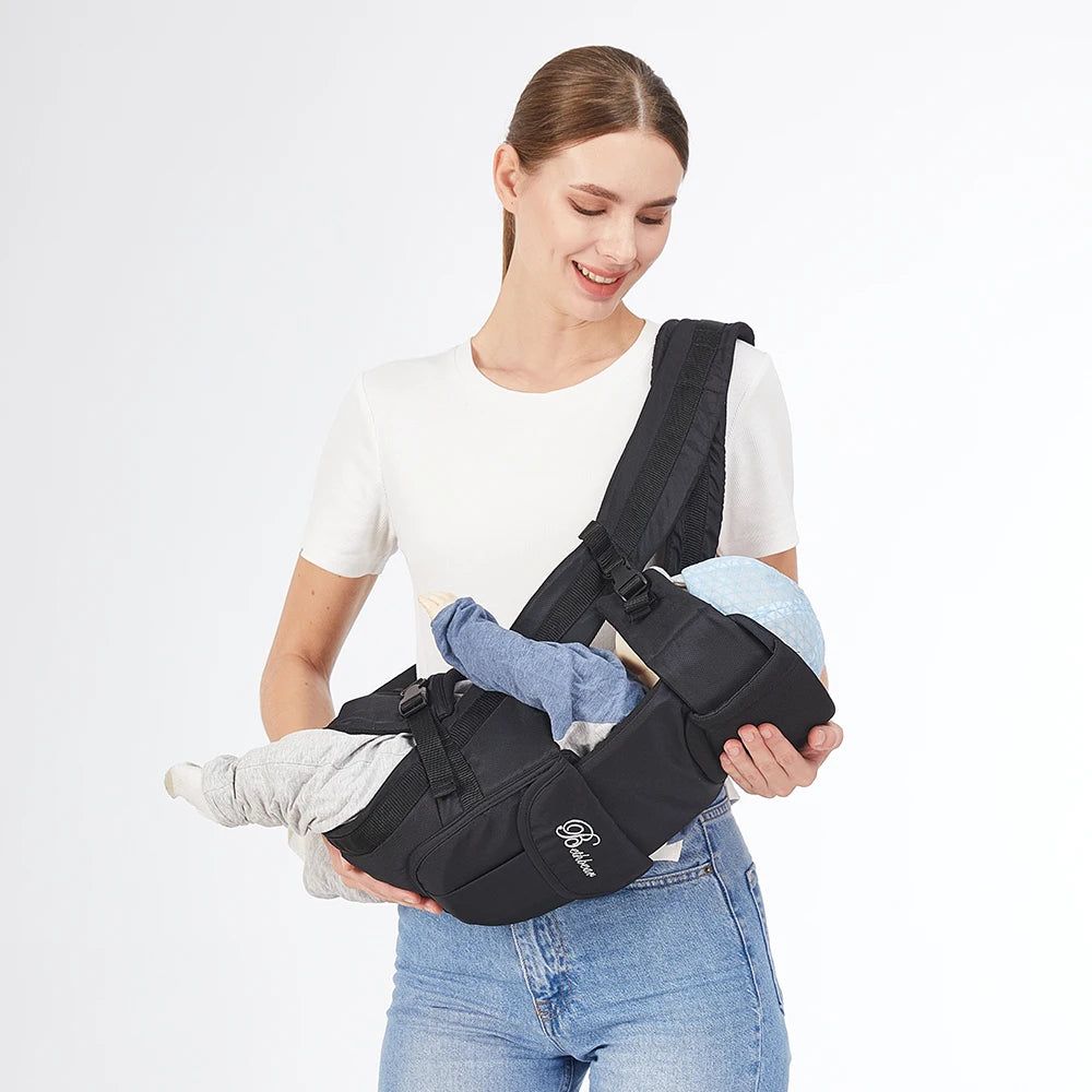 4-in-1 Baby Carrier with Adjustable Shoulder Straps and Buckle Fastenings, Structured Babywearing Carrier in Four Colors for Family Outings