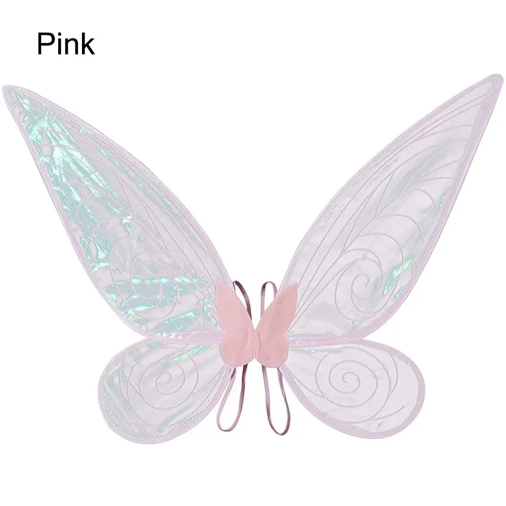 Butterfly Costume Wings with Shimmering Finish and Elastic Shoulder Straps, 60 x 48cm Fairy Dress-Up Accessory for Halloween and Theme Parties
