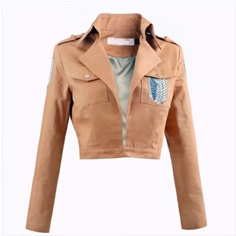 Attack on Titan Cosplay Costume with Recon Corps Jacket, Cloak and Harness Belt Options for Anime Conventions, Halloween and Character Dress-Up