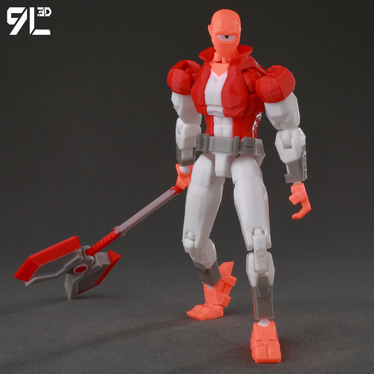 Articulated Superhero Action Figure, 3D Printed PETG Collectible with 30+ Poseable Joints, Interchangeable Parts and Accessories for Display