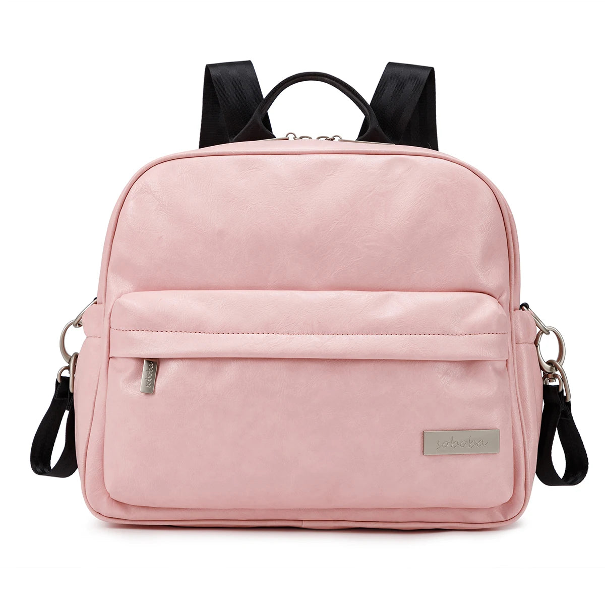 Diaper Backpack for Quick Outings, Lightweight Baby Changing Bag with Front Zip Pocket and Top Handle for Newborn Essentials