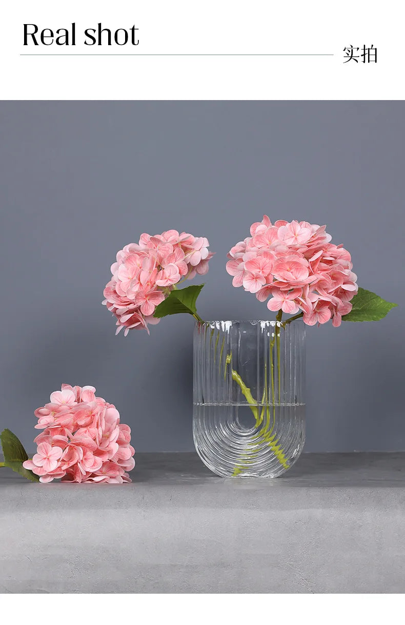 Real Touch Artificial Hydrangea Flowers, 10-Piece Latex Film Floral Set for Bridal Bouquets, Wedding Centerpieces and Home Decor