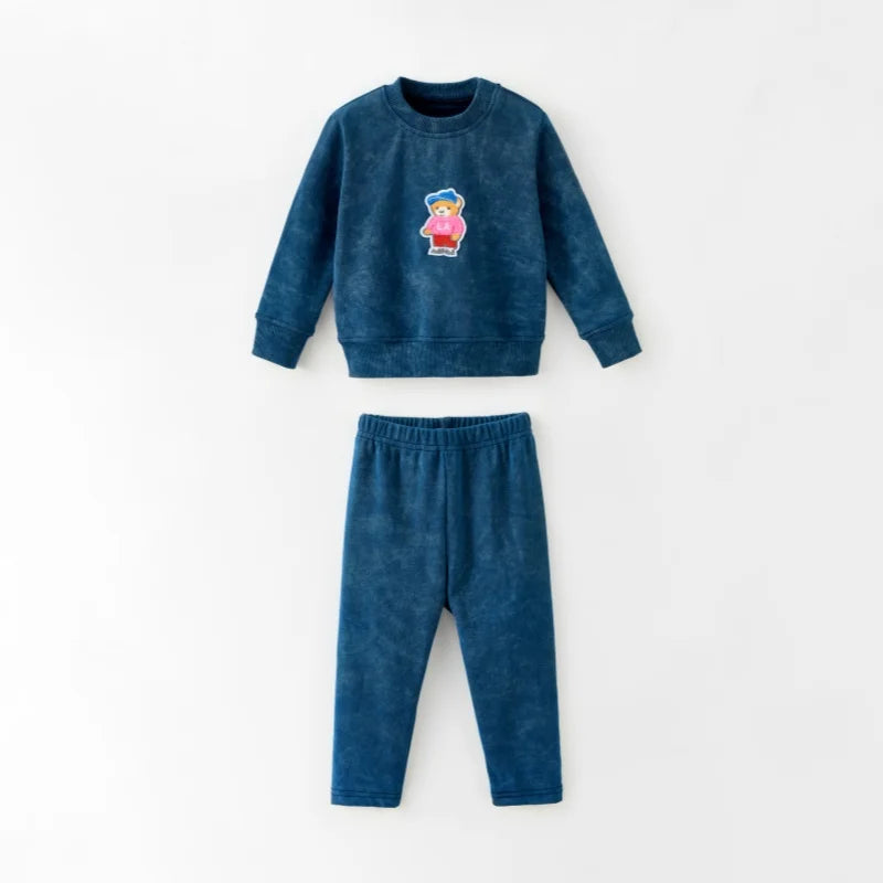 Blue Bear Kids Coordinating Outfits with Girls Long Sleeve Dress and Skirt, Boys Polo and Shirt Options, Baby Sets for Sibling Family Photos