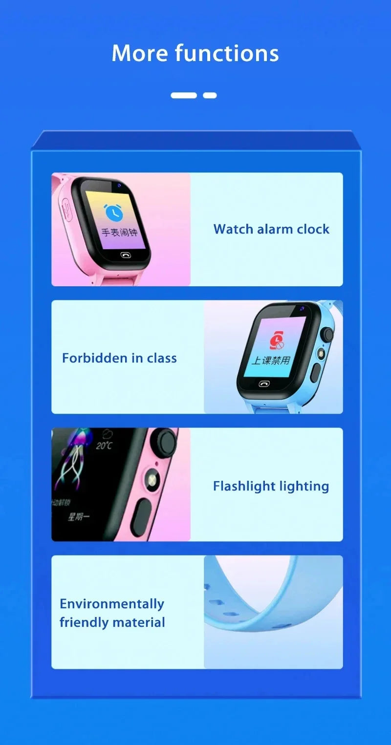 Kids Phone Smartwatch, S30 Camera Wristwatch with Listed SOS Calling, SIM Card Support, Alarm Clock and App Setup for Everyday Family Check-Ins