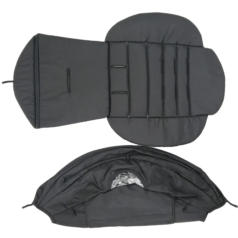 Stroller Canopy Cover and Padded Seat Set Compatible with Babyzen YOYO and YOYO2, 600D Replacement Fabric with Rear Zipper Pocket and Color Options