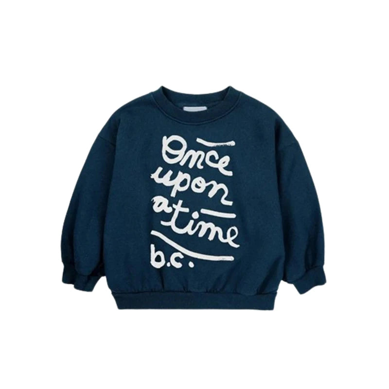 Cartoon Crewneck Sweatshirt for Kids with Long Sleeves, Animal Flower and Letter Print Pullover Options for Toddler Boys and Girls, Sizes 18-24M to 10-11Y