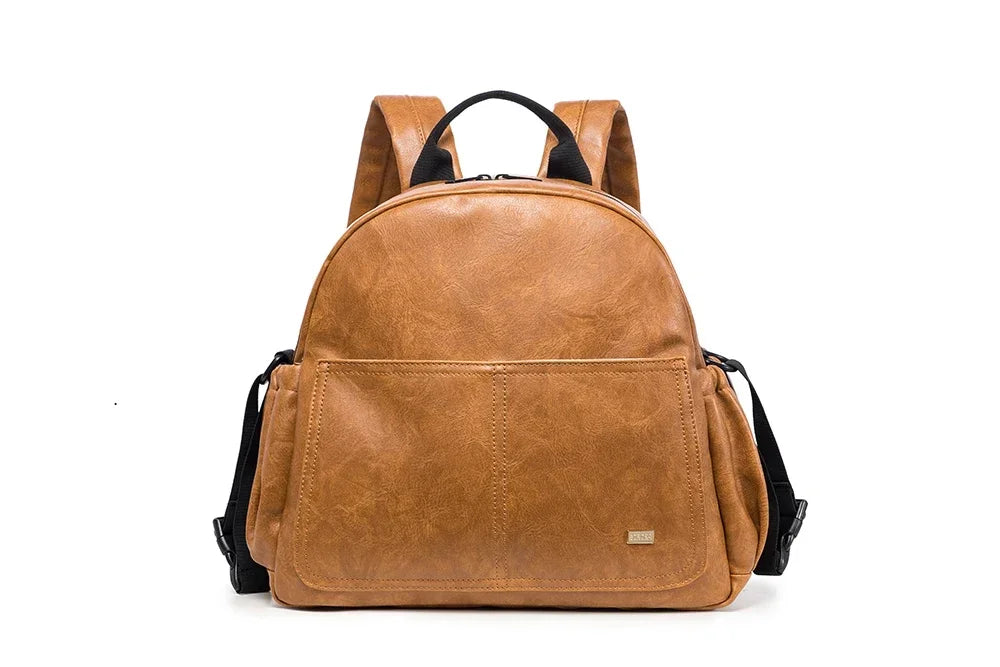 Nappy Changing Backpack by Soboba with Front Slip Pockets, Side Storage and Top Handle, Solid-Color Diaper Bag for Baby Essentials and Parent Outings
