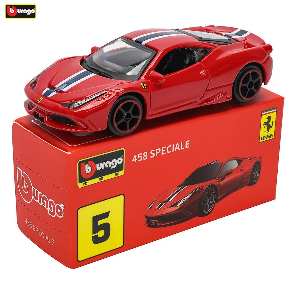 Bburago Ferrari Model Car, 1:64 Scale Diecast Metal Collectible with Daytona SP3, 488 GTB, F50 and More Sports Car Options for Display and Gifts