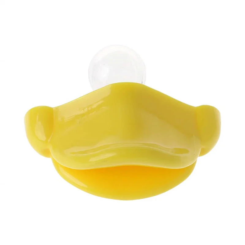 Duckbill Baby Pacifier with Yellow Duck Design and Silicone Nipple, Novelty Baby Soother in Single or 10-Piece Packs for Playful Photo Moments